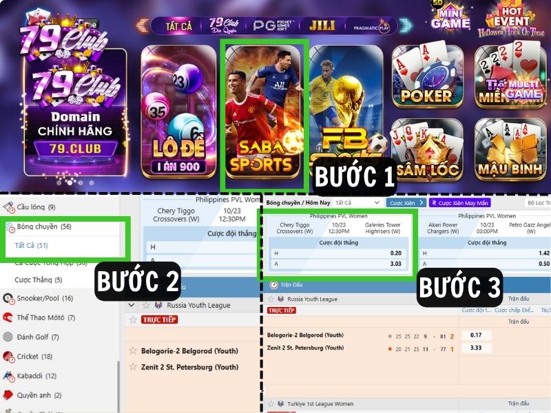 04 buoc don gian de thuc hien ca cuoc bong chuyen cung 79club