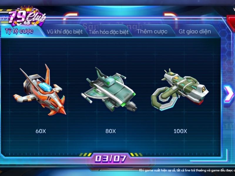 giao dien ban ca vu tru mang tinh chien dau cao