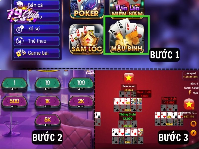 huong dan cac buoc tham gia mau binh tai 79club